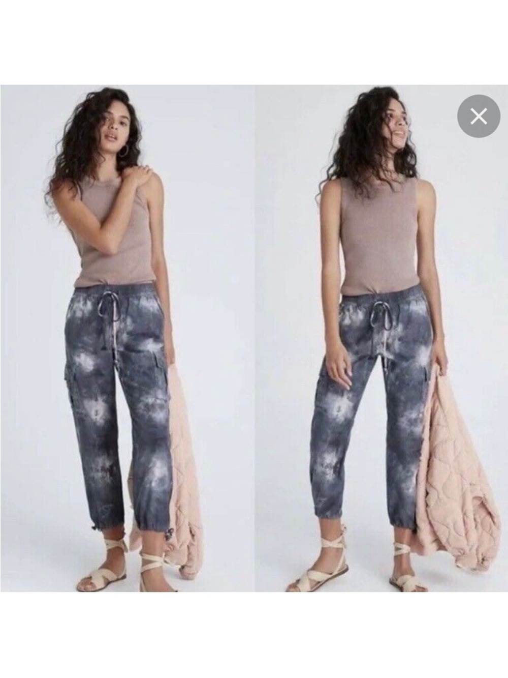 Sanctuary X Anthropologie Tie-Dye Drawstring Cargo Joggers